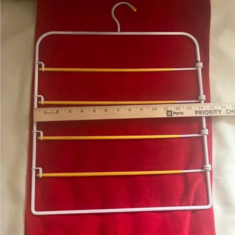 Vintage Plastic Coated Metal 5 Tier Pants/ Skirt Hanger